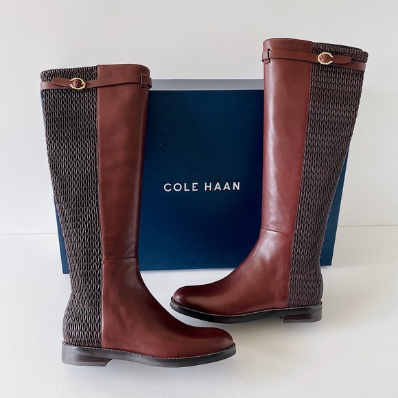 Cole Haan Shoes - ✨New COLE HAAN Abi Stretch Leather Riding Boots Cordovan 5B